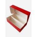 Коробка "Червона" для макаронс з вікном та перегородкою, 200*120*60