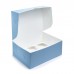 Коробка на 6 капкейків "Блакитна", без вікна. 240*180*90