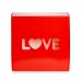 Коробка для пряників, макаронс "Love" червона, 150*150*50