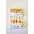 Свічки для торту "Happy Birthday" золото