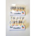 Свічки для торту "Happy Birthday" срібло