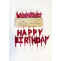 Свічки для торту "Happy Birthday" червоні