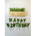 Свічки для торту "Happy Birthday" зелені