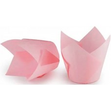 Паперова форма для кексів Тюльпан рожева, 20 шт.