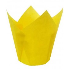 Паперова форма для кексів Тюльпан жовта, 20 шт.