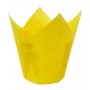 Паперова форма для кексів Тюльпан жовта, 20 шт.