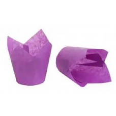 Паперова форма для кексів Тюльпан світло-фіолетова, 20 шт.