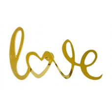 Топер акриловий універсальний “Love” золото, 90 мм