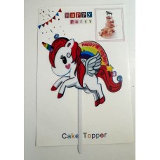 Топпер "Happy birthday” Єдиноріжка №6, акриловий пластик, 110*160 Топпер "Happy birthday” Єдиноріжка №6, акриловий пластик, 110*160