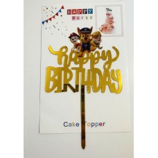 Топпер "Happy birthday” Щенячий патруль №4, акриловий пластик, 100*170