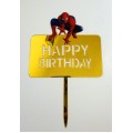 Топпер "Happy birthday” Людина-павук, акриловий пластик, 100*170