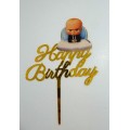 Топпер "Happy birthday” Маленький бос, акриловий пластик, 110*170