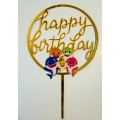Топпер "Happy birthday” Акуленята, акриловий пластик, 110*170