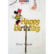 Топпер "Happy birthday” Міккі і Мінні Маус №1, акриловий пластик, 110*170