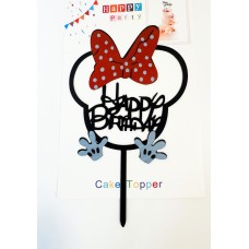 Топпер "Happy birthday” Міккі і Мінні Маус №3, акриловий пластик, 110*170