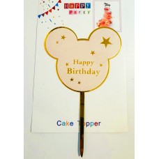 Топпер "Happy birthday” Міккі і Мінні Маус №6, акриловий пластик, 110*170
