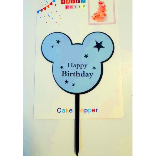 Топпер "Happy birthday” Міккі і Мінні Маус №7, акриловий пластик, 110*170