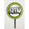 Топпер "Happy birthday” в колі №1, акриловий пластик, 110*170