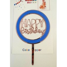 Топпер "Happy birthday” в колі №3, акриловий пластик, 110*170