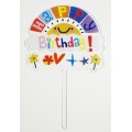 Топпер "Happy birthday” Сонечко, акриловий пластик, 110*160
