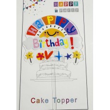 Топпер "Happy birthday” Сонечко, акриловий пластик, 110*160 Топпер "Happy birthday” Сонечко, акриловий пластик, 110*160