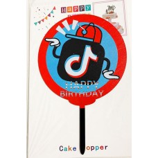 Топпер "Happy birthday” TikTok #2, акриловий пластик, 110*160