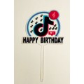 Топпер "Happy birthday” TikTok #3 прозорий, акриловий пластик, 110*160