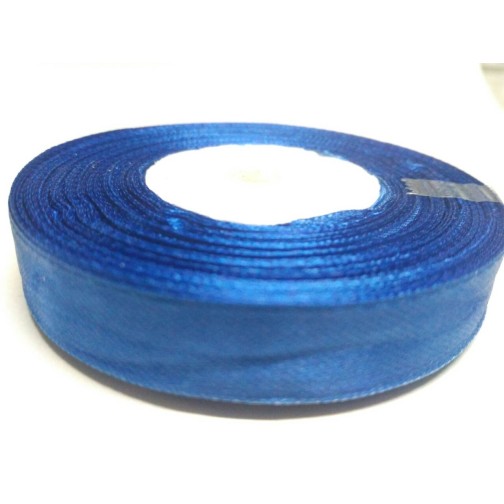 Стрічка атласна синя 12 мм.