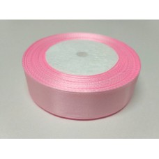 Стрічка атласна рожева 25мм.
