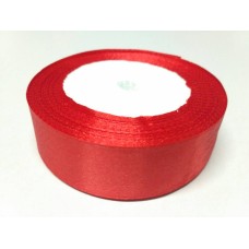 Стрічка атласна червона 25мм.