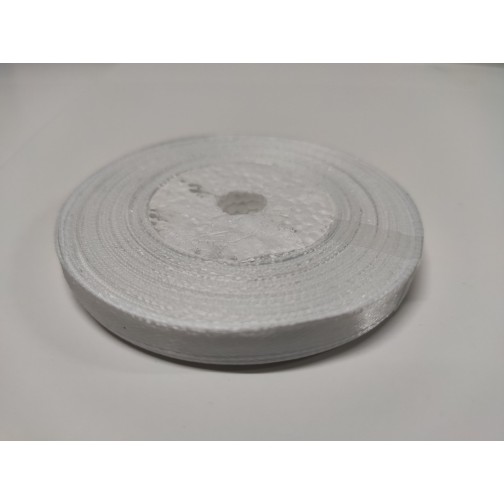 Стрічка атласна "Біла", 6 мм