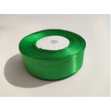 Стрічка атласна зелена, 25 мм