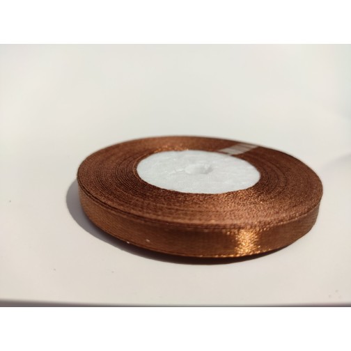 Стрічка атласна "Шоколад", 6 мм