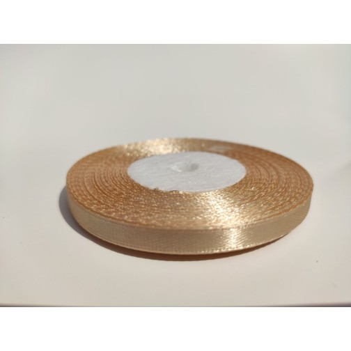 Стрічка атласна "Бежева", 6 мм