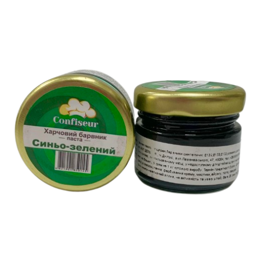 Барвник-паста Confiseur "Синьо-зелений", 25 г