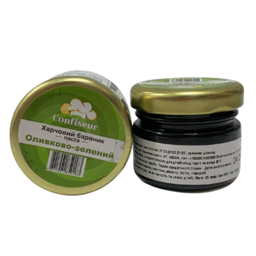 Барвник-паста Confiseur "Оливково-зелений", 25 г