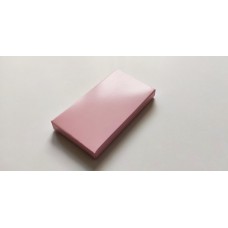 Коробка для плитки шоколаду "Рожева" з захисним лаком, 116*65*15