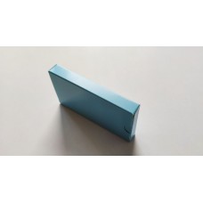 Коробка для плитки шоколаду "Блакитна" з захисним лаком, 116*65*15