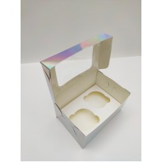 Box "Hologram" for 2 cupcakes, 160*110*85