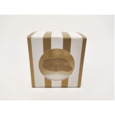 Box "Golden stripe" for 1 cupcake, 90*90*90