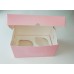 Коробка для 2 капкейків, маффінів, кексів "Рожева", 160*110*85