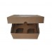 Коробка на 4 капкейки "Крафт" з фігурним вікном, 200*200*90