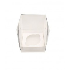 Box for 1 cupcake Aquarium white, 90*90*110
