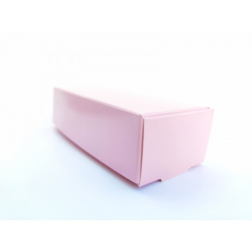 Коробка на 5 макаронс рожева лакована, 140*57*38
