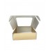 Коробка з прямим вікном для макаронс, зефіру, еклерів, золото, 150*150*50