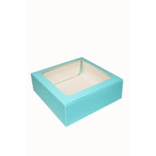 Коробка для макаронс, еклерів "М'ята" з віконцем, 150*150*50