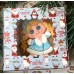 Новорічна коробка "Санта" з квадратним  вікном, 150*150*50