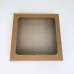 Коробка для пряників із крафта з квадратним вікном, 150*150*35