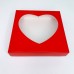 Коробка для пряників із вікном «Серце», червона, 150*150*35