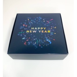 Коробка "Happy New Year" салют з тисненням, 150*150*50